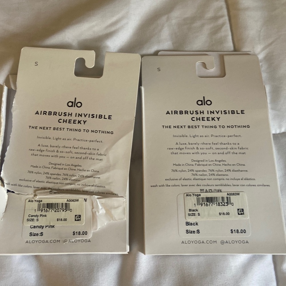 ALO airbrush invisible cheeky qty 2 size S